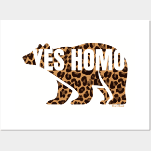 Yes Homo Leopard Print Bear | BearlyBrand Posters and Art